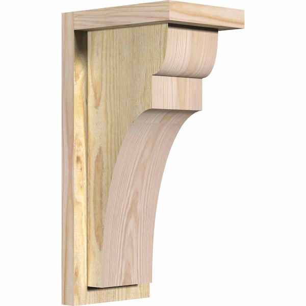 Ekena Millwork Yorktown Rough Sawn Corbel w/Backplate, Douglas Fir, 6"W x 8"D x 16"H COR06X08X16YOR01RDF - main